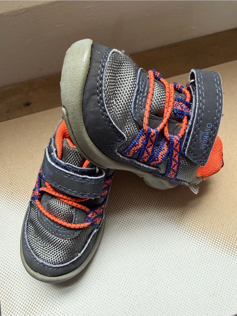 OshKosh B'gosh Gray with Orange & Blue Toddler Sneakers